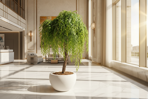 Artificial Weeping Willow Tree Natural Trunk (W/O pot)