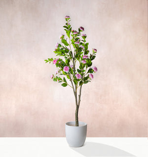 Artificial Pink Rose Tree 180cm (W/O pot)