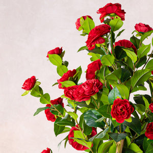 Artificial Red Camellia Tree (W/O pot)