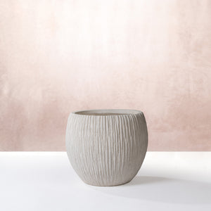 The Sierra Fluted Pot Beige