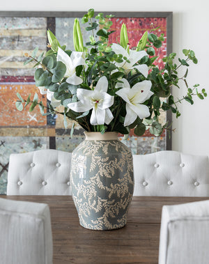 White Lily Flower Branch