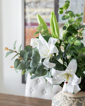 White Lily Flower Branch