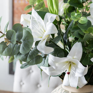 White Lily Flower Branch