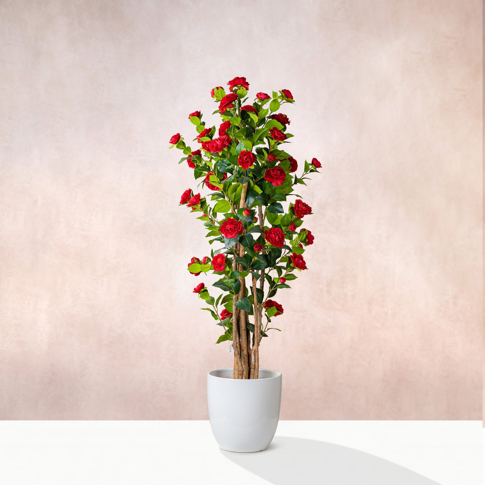 Artificial Red Camellia Tree (W/O pot)