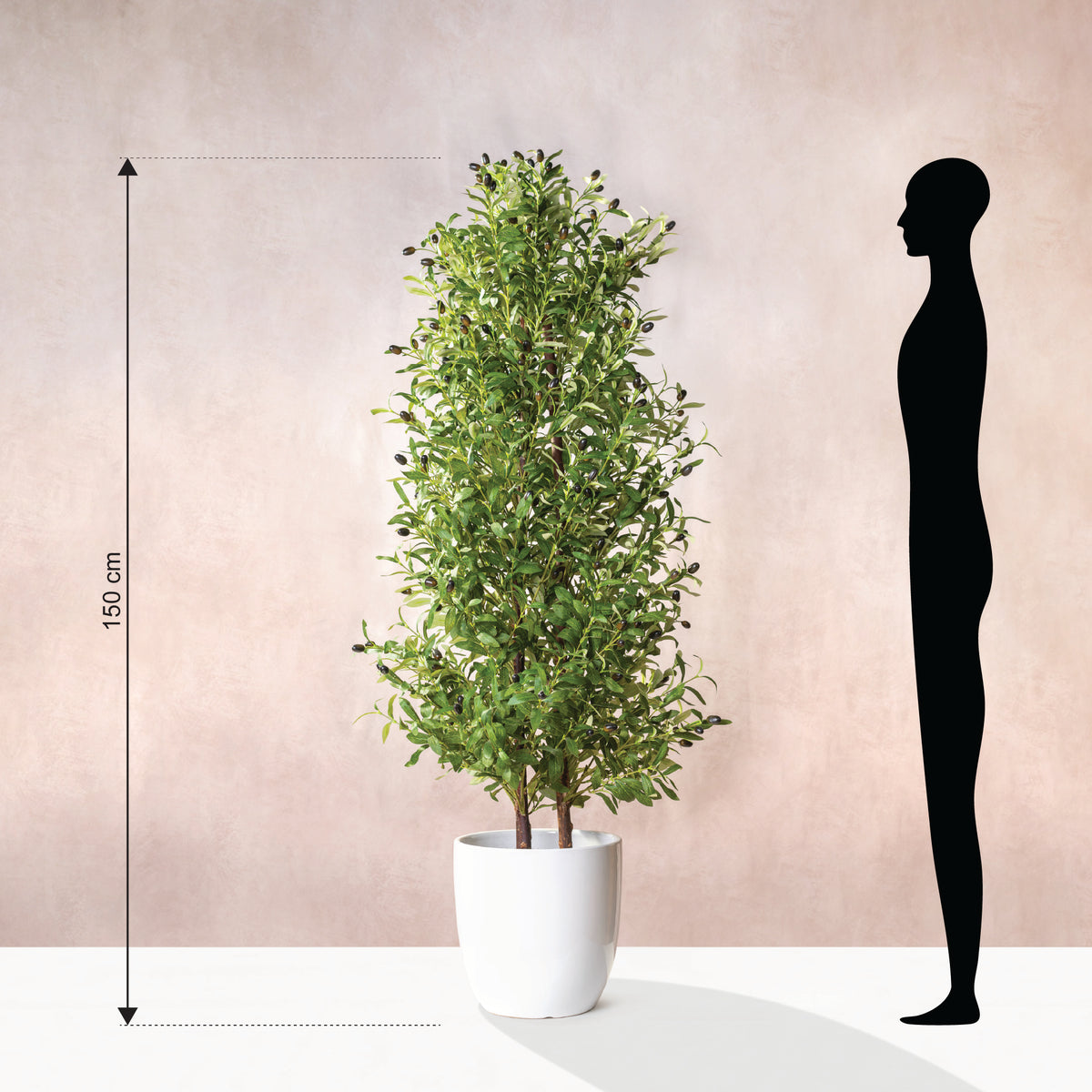 Artificial Olive Tree - Natural Trunk 150cm (w/o pot)