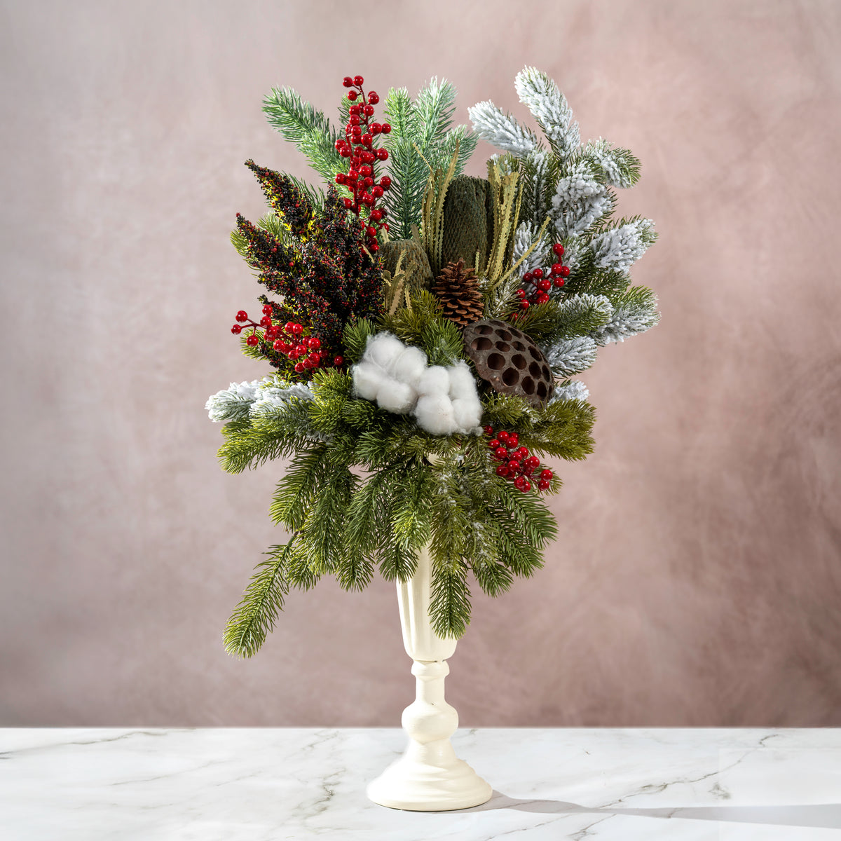 Festive Arrangement II With Ceramic Pot