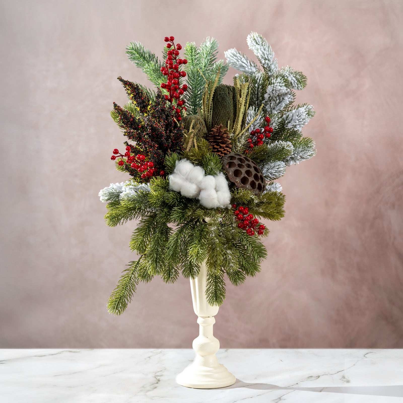 Festive Arrangement II With Ceramic Pot