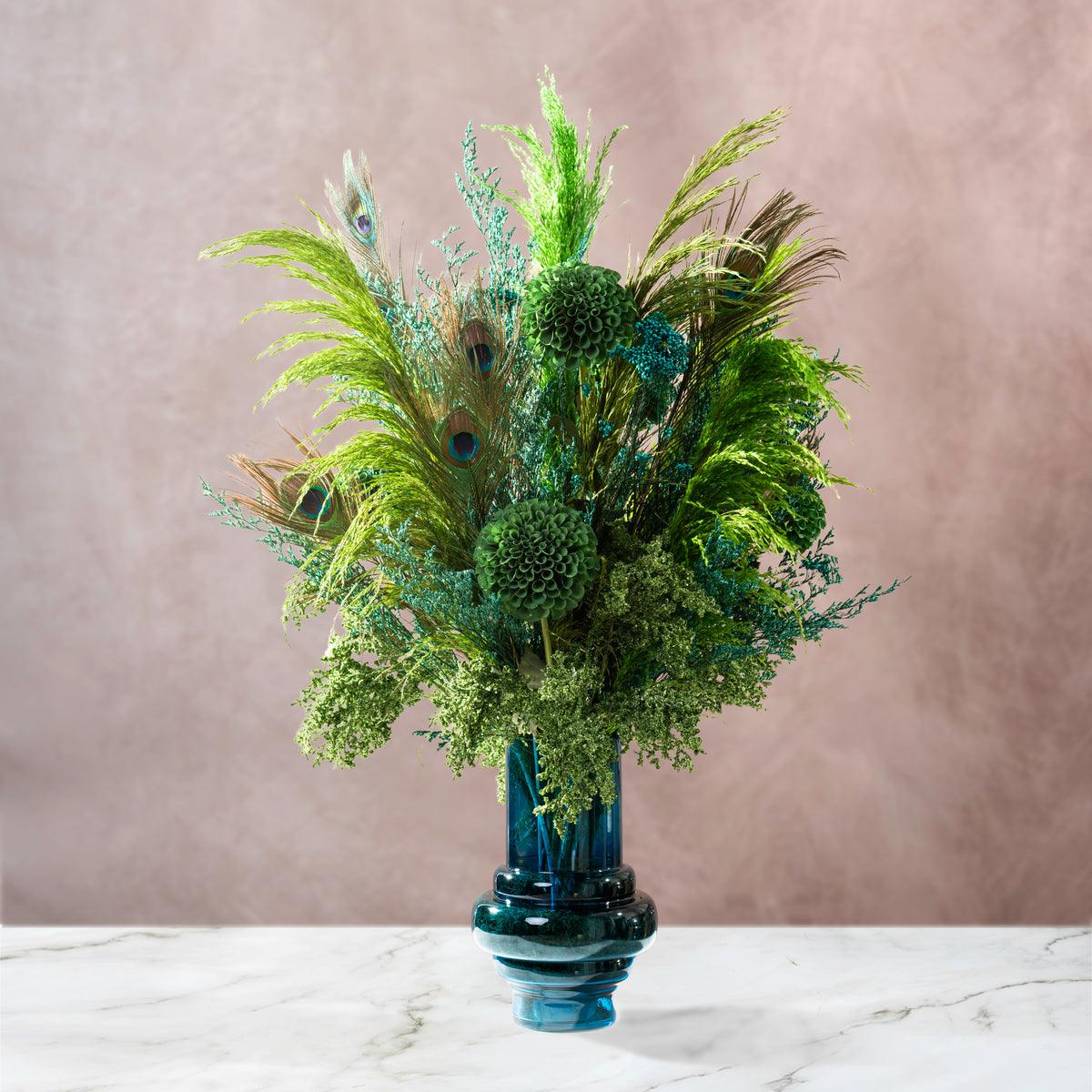 The Emerald Peacock (Vase Included)