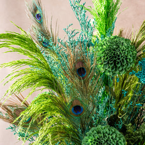 The Emerald Peacock (Vase Included)