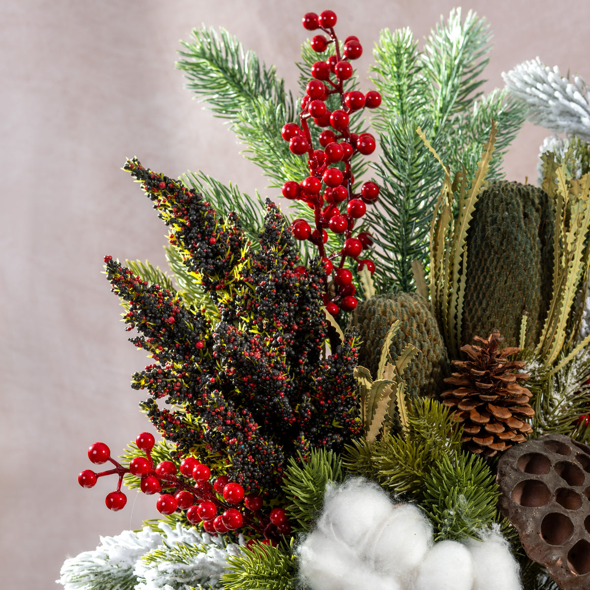 Festive Arrangement II With Ceramic Pot