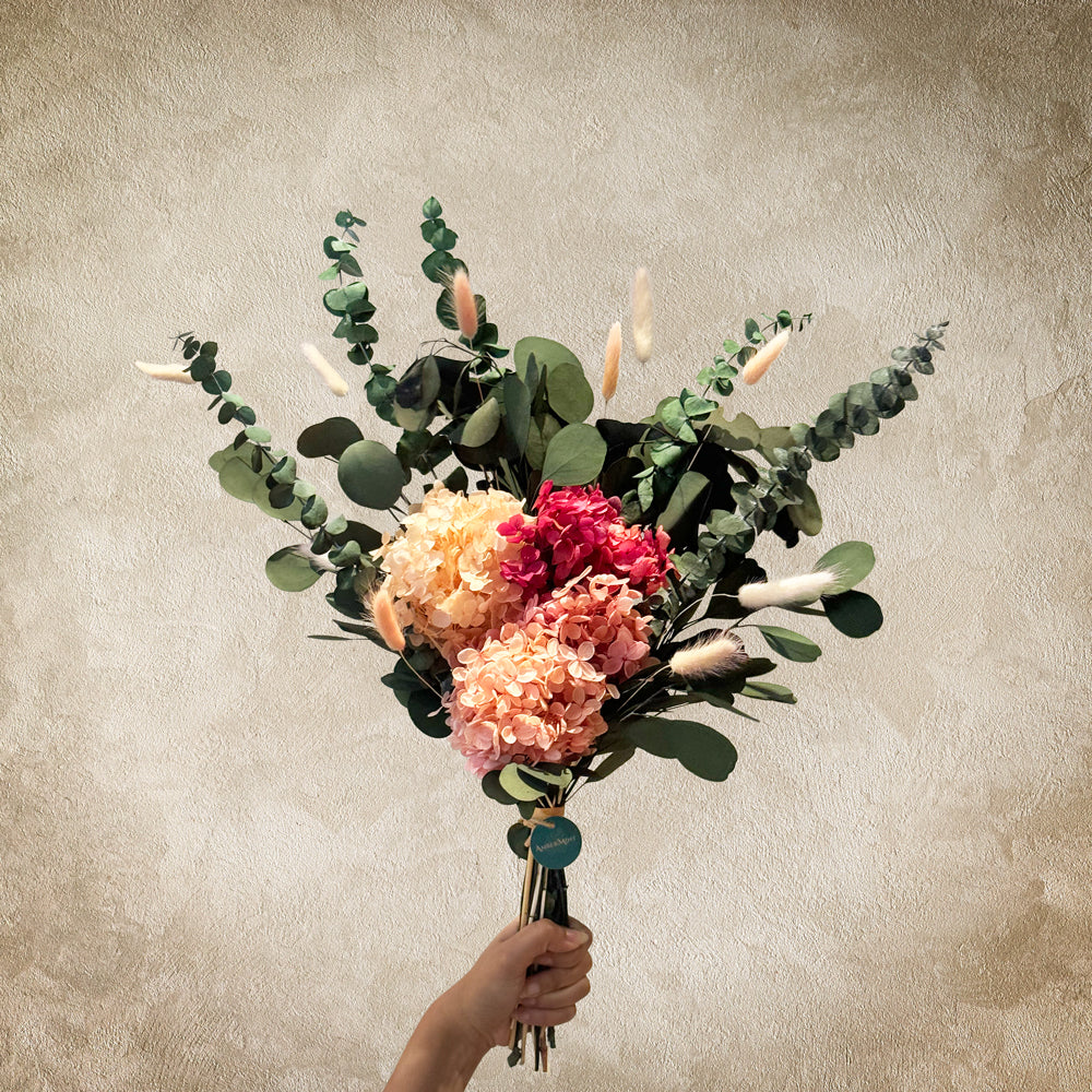 Blushing Meadow dried flower bouquet