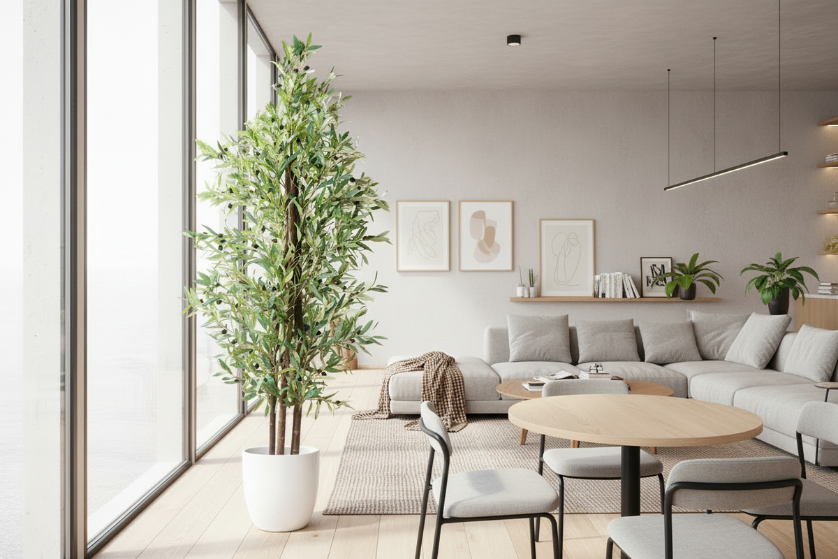 Artificial Olive Tree - Natural Trunk (W/O pot)