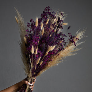 Purple Splash Dried Flower Bouquet