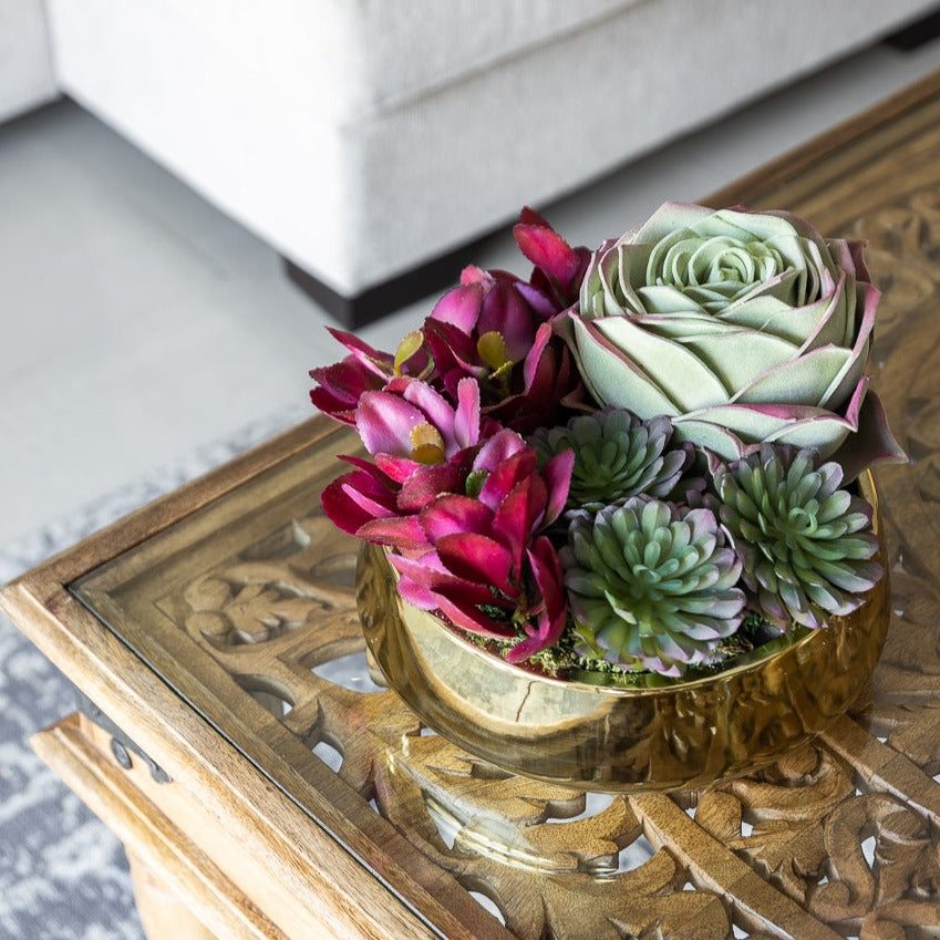 Artificial Succulent Rose