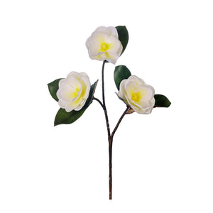 Artificial Magnolia flower 3 Heads stem