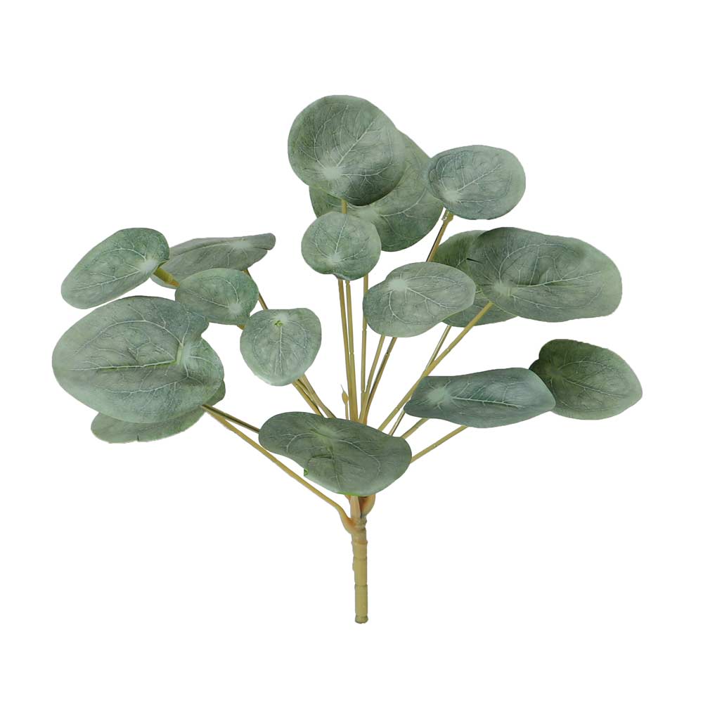 Artificial Eucalyptus Money Plant Leaves Green/Gray