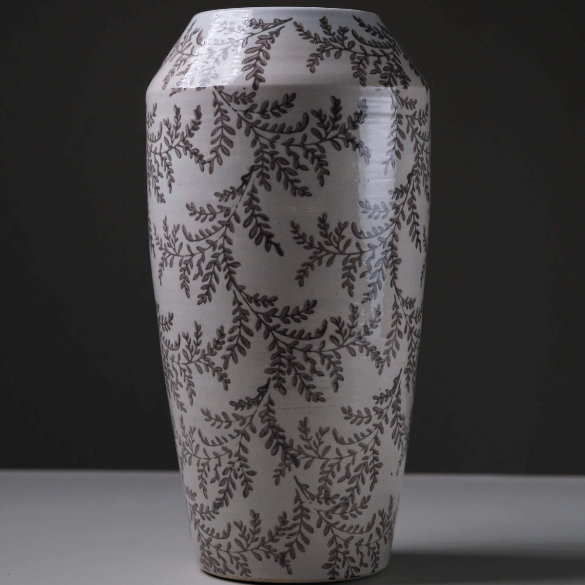 Cream Handmade Pattern vase
