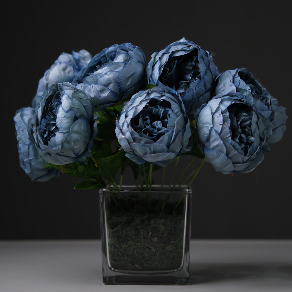Blue Artificial Peony Arrangement