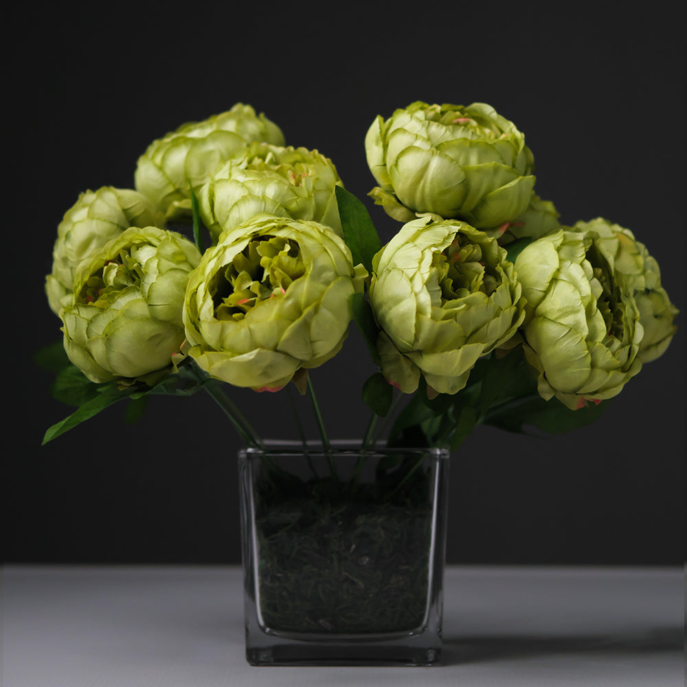 Green Artificial Peony Arrangement