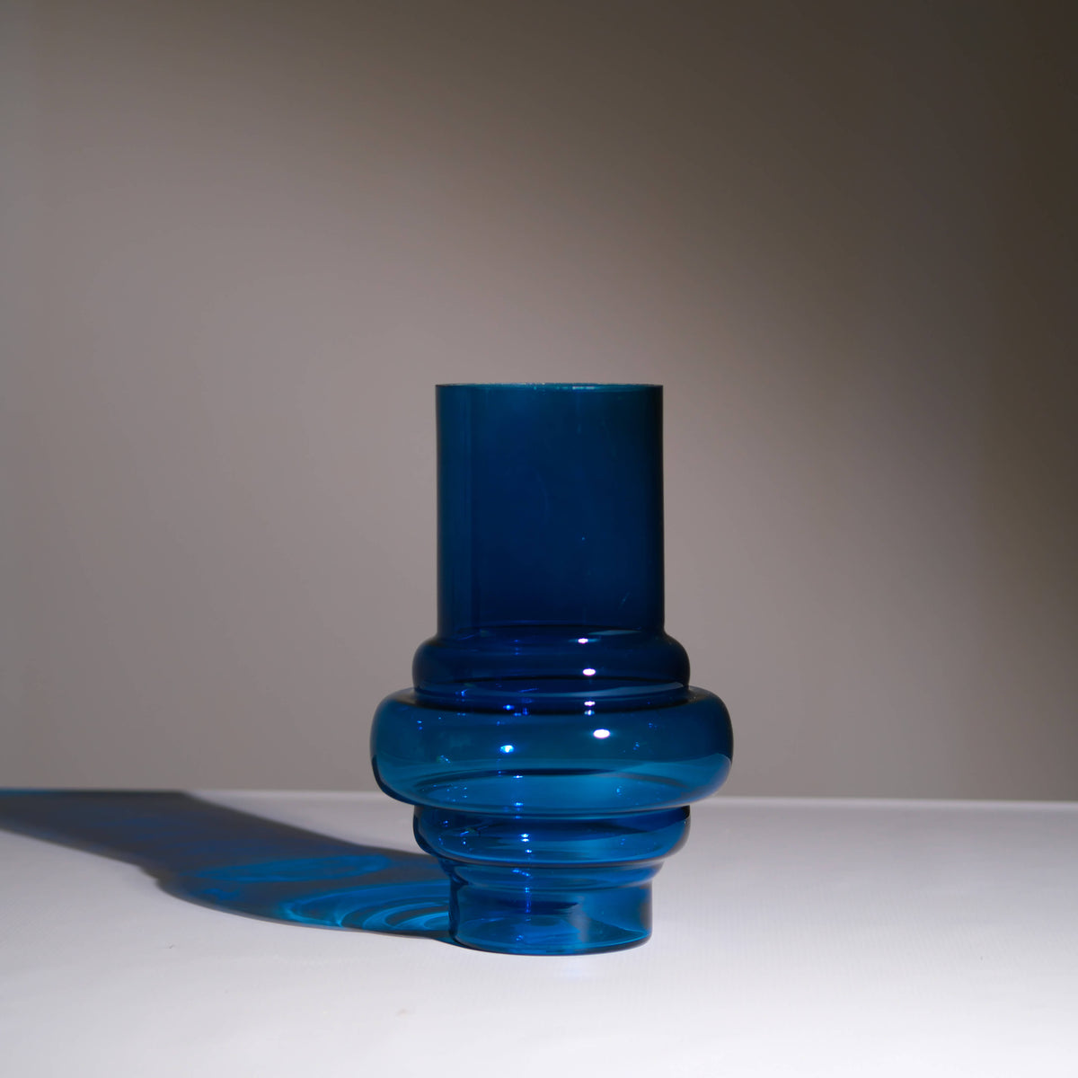 Blue Bubble Glass Vase